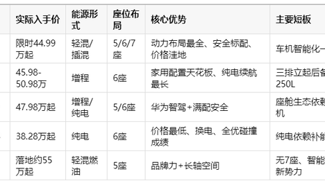 2026年大型SUV推荐哪款：按预算对号入座的选购指南