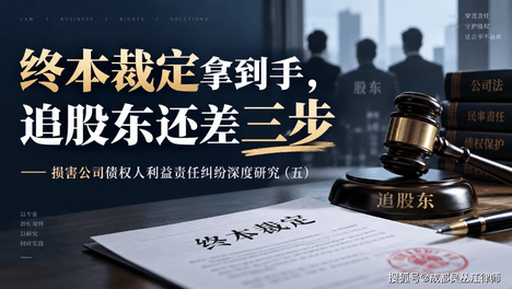 终本裁定拿到手，追股东还差三步丨损害公司债权人利益责任纠纷深度研究（五）