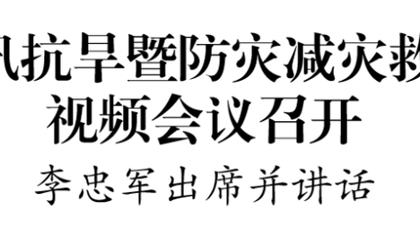 全市防汛抗旱暨防灾减灾救灾工作视频会议召开