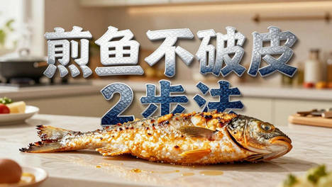 煎鱼不破皮的黄金法则！关键预处理让你轻松煎出完美金黄鱼身