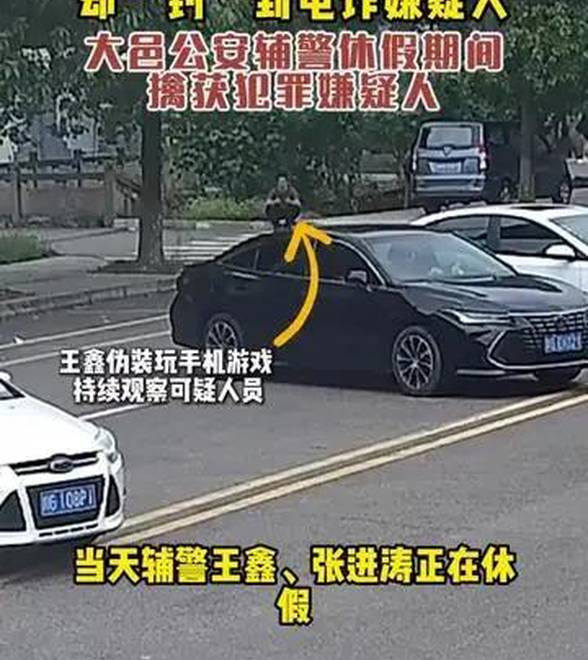 休假去钓鱼，鱼还没钓到，“钓”回一名嫌疑人？！大邑两名辅警凭“职业嗅觉”抓获电诈嫌疑人 #大邑公安 #辅警 #抓捕现场 #夏季行动 #人民警察