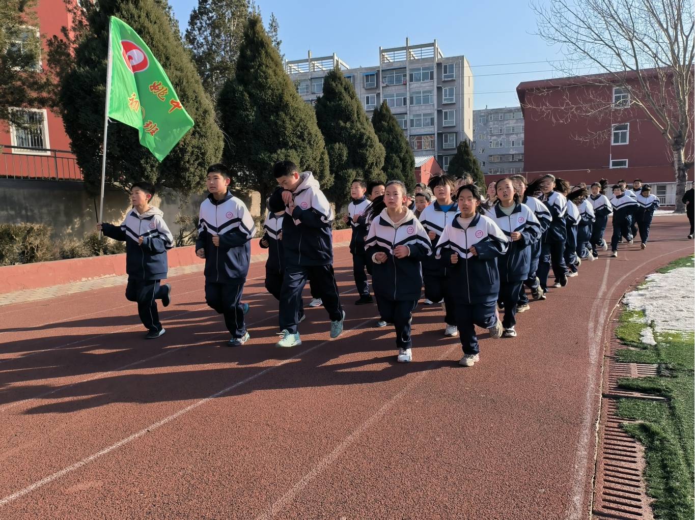 挥洒青春,蓄力奔跑 | 姚村中学冬季长跑班级对抗赛圆满举行_比赛_体育