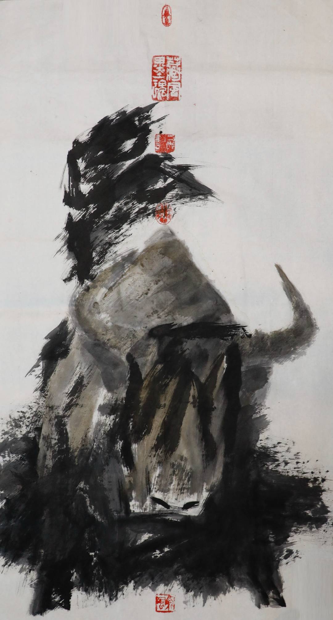 名家作品|藏风墨魂(二)——三郎作品欣赏_牦牛_西安中国画院_陕西省