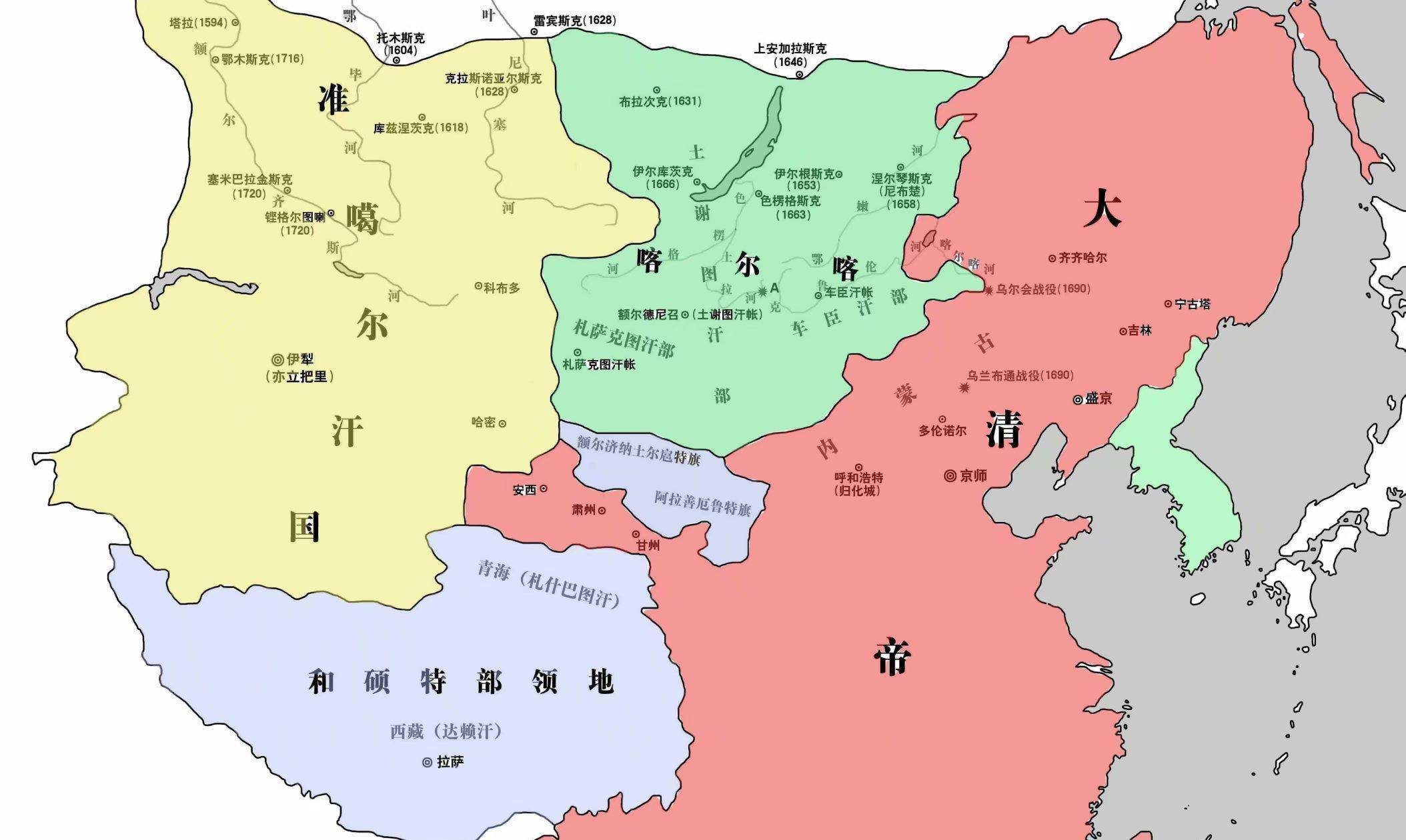 从后金到宣统皇帝退位,清朝百年版图变迁,奠定现代中国疆域