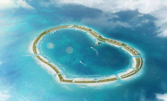 南沙第一大岛美济礁:总面积566平方公里,护岸长达25
