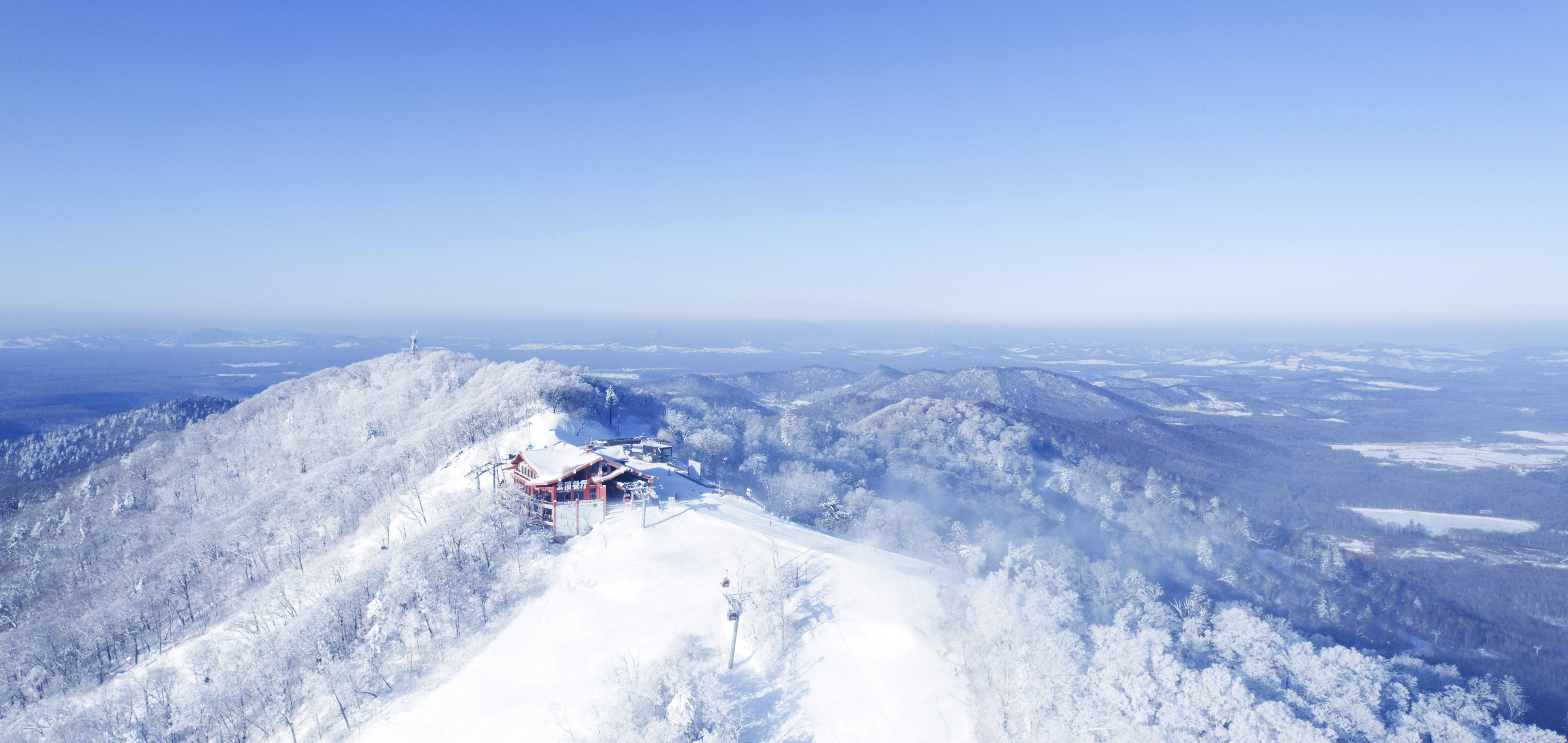 长白山雪景 摄影图片