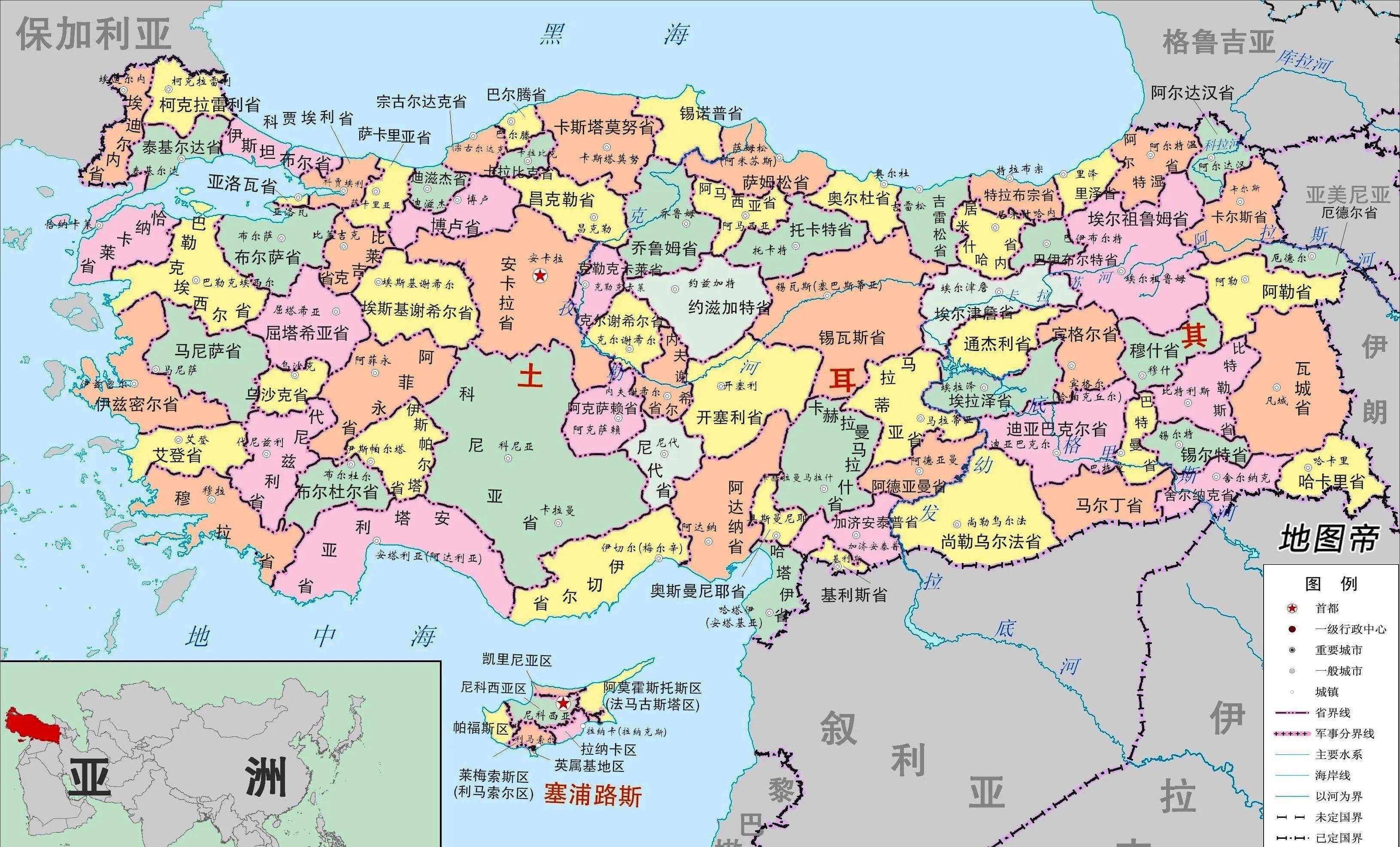 土耳其帝国地图图片