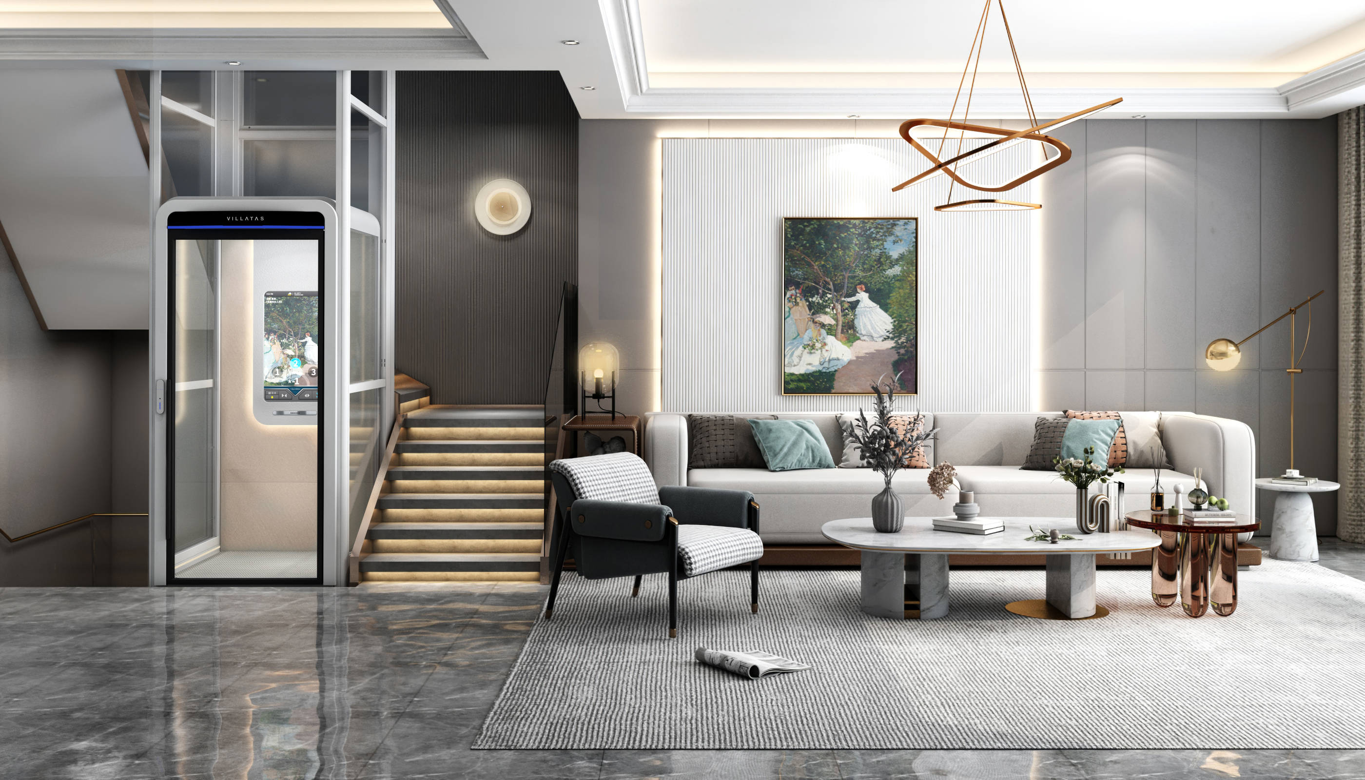 当哲学设计遇见科技感的别墅电梯,上下皆是美好!