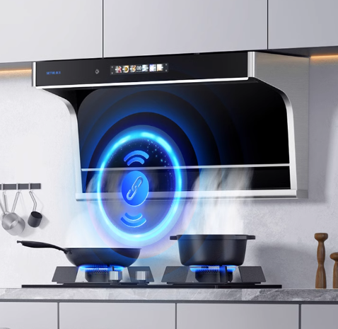 跟厨房油烟"重灾区"说不,赶紧更换一台森太的b881bqyl变频烟机,改变