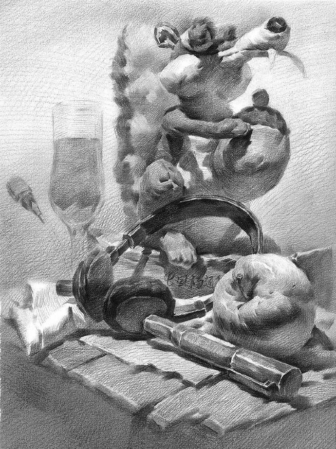 美术艺考 | 静物素描总是找不到突破口?快进来看看~_整体_关系_画面