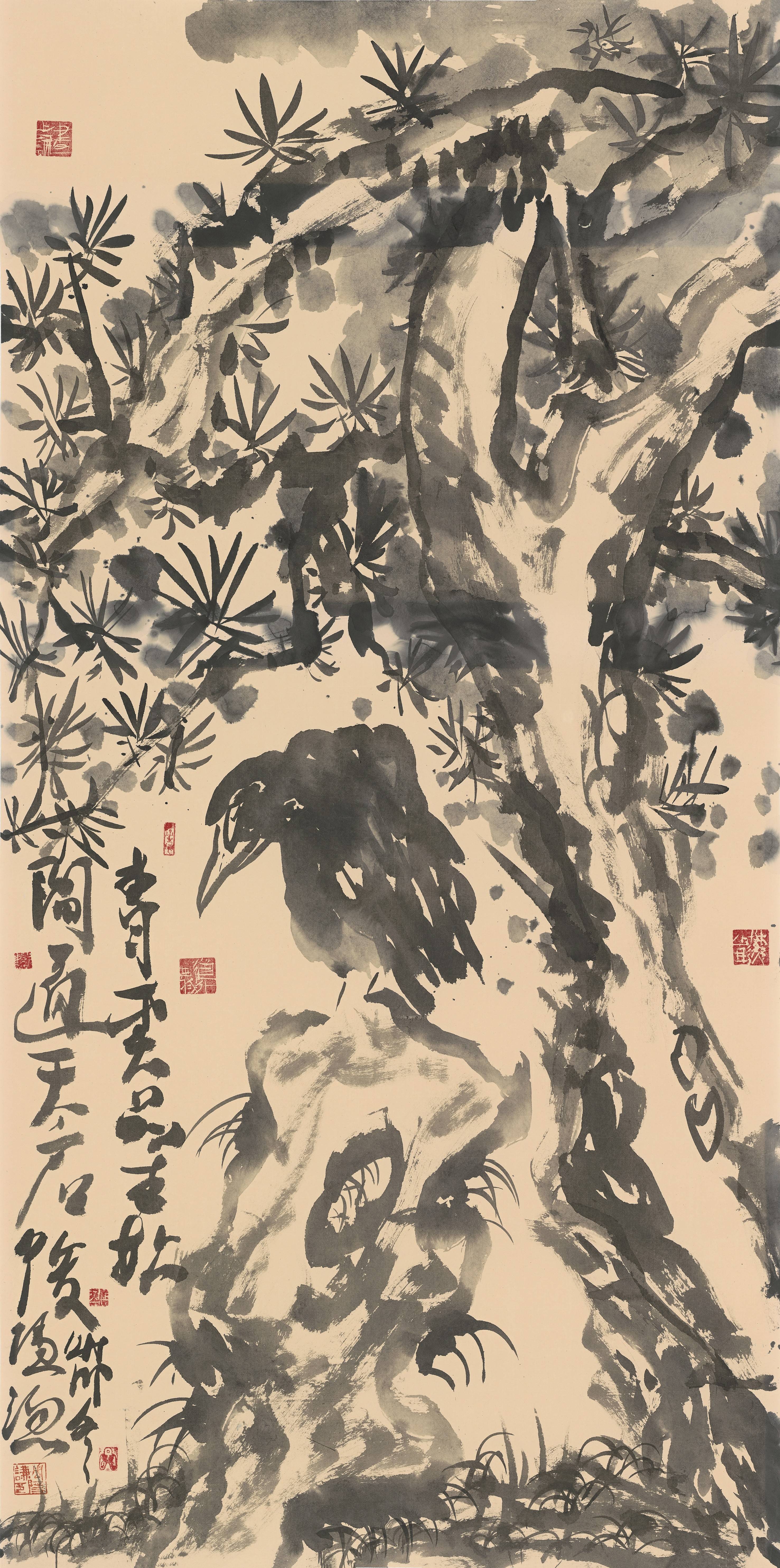 "中山画派创始人"大写意花鸟画家周隐谦笔下的松竹梅