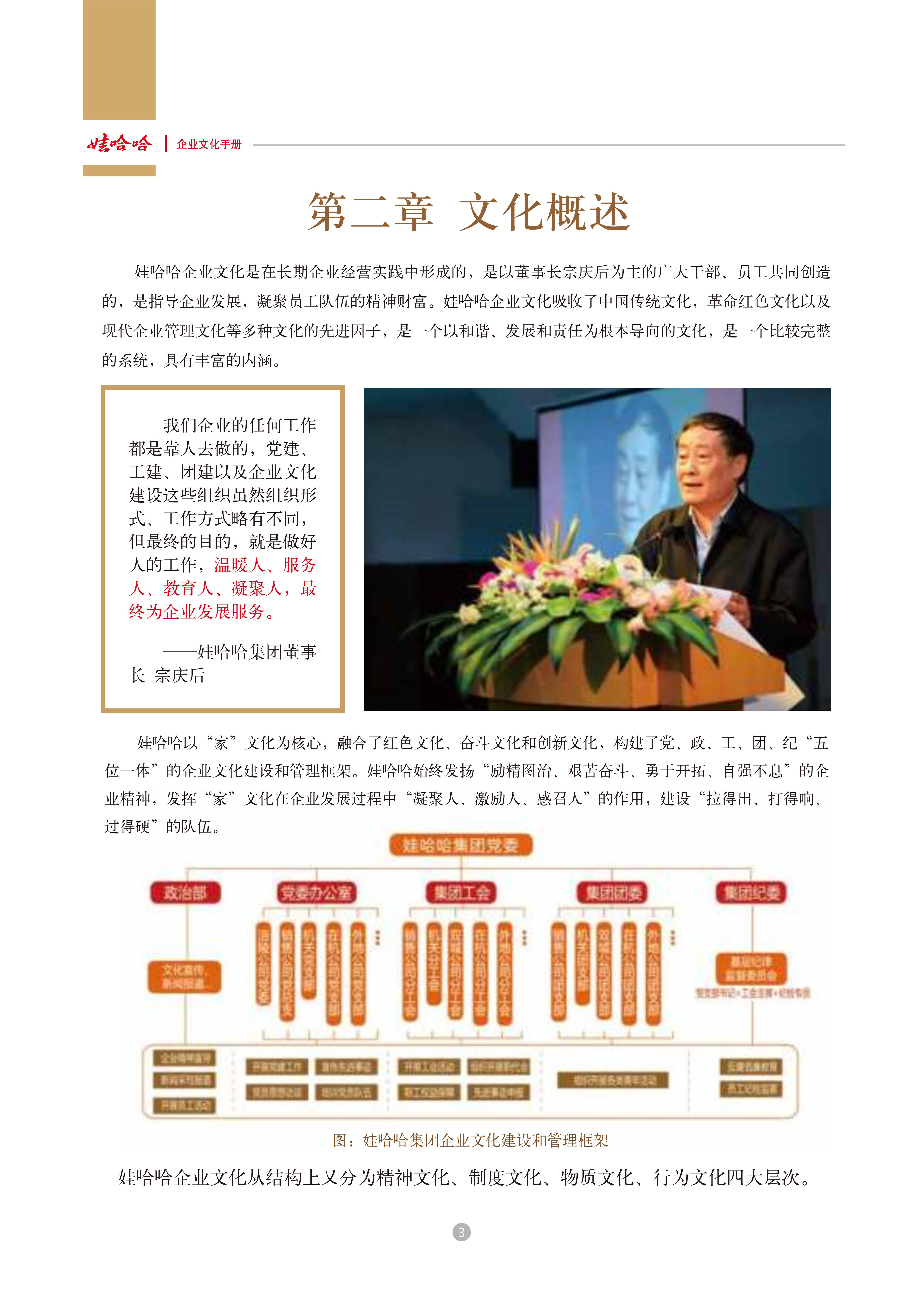 娃哈哈：娃哈哈集团企业文化手册