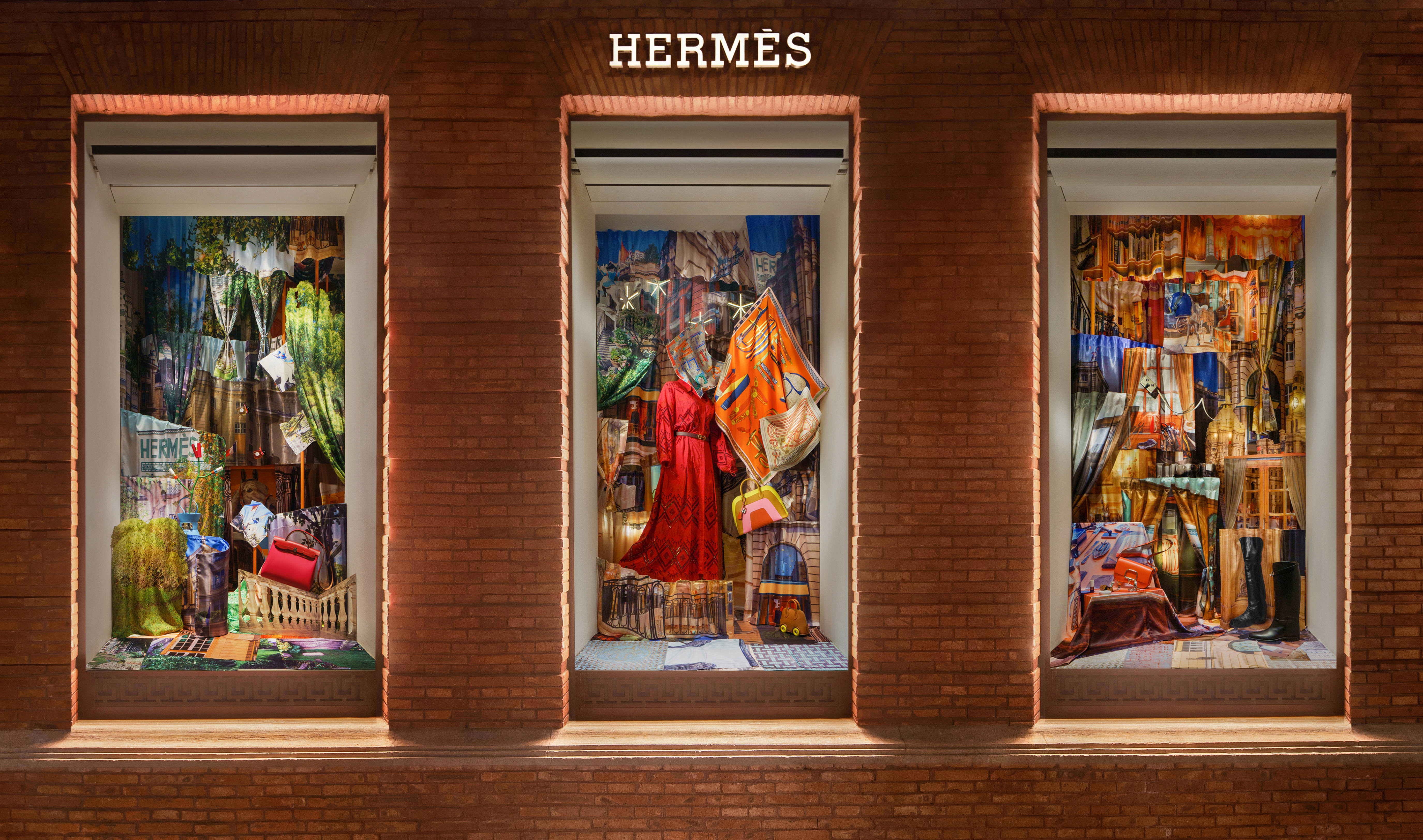 爱马仕诚邀法国艺术家hubertcrabi06res为上海爱马仕之家打造春季