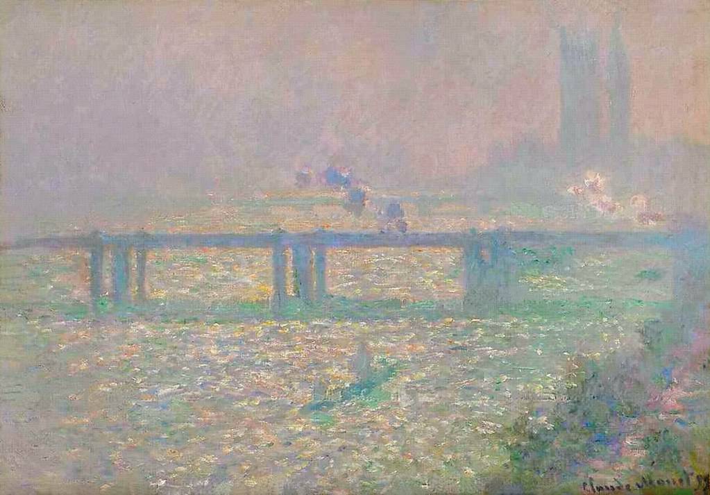 原创印象派之父莫奈精品油画欣赏悬崖礁石海景1高清图