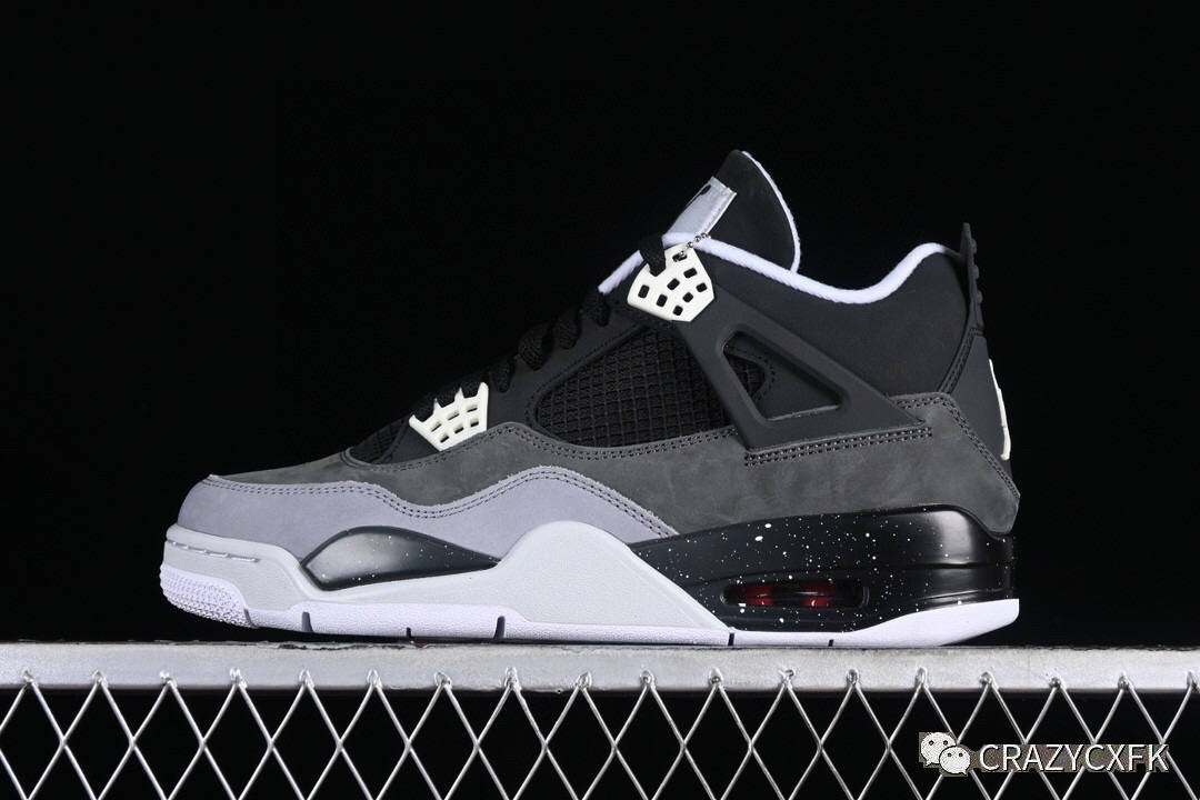 乔丹黑白奥利奥泼墨airjordan4retropearpack恐惧限定篮球鞋