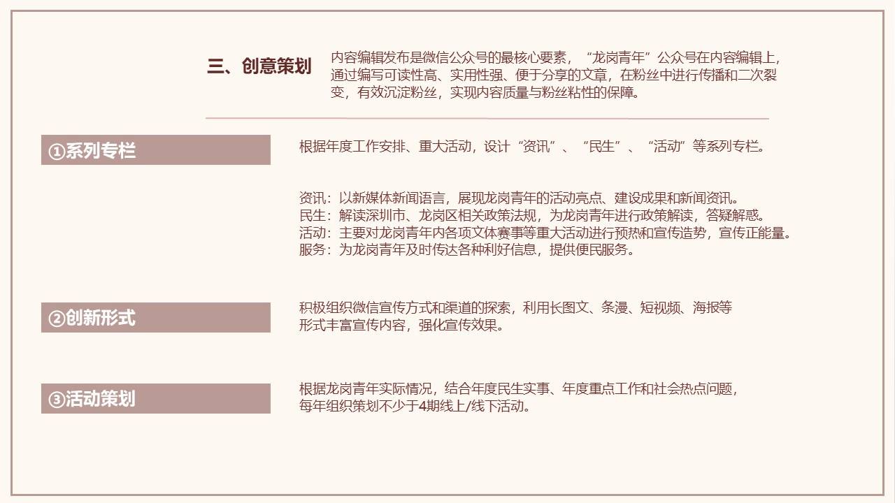 视频号运营:龙岗青年微信公众号代运营方案(附下载)