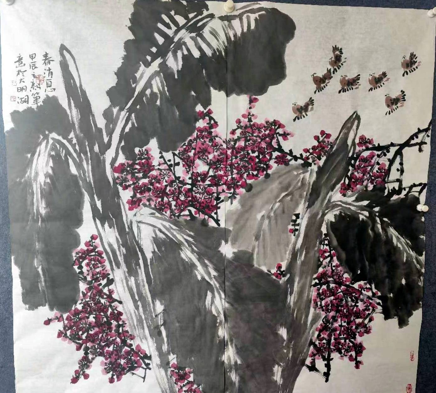 翠展寒香——2024年李立新梅花芭蕉国画作品展