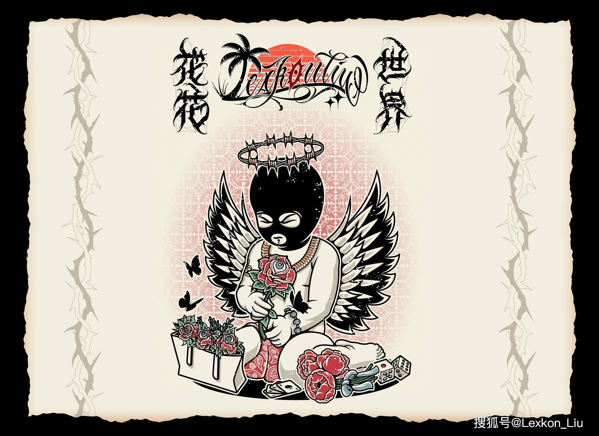 潮流艺术家lexkonliu作品gangel甘格尔向着希望前进