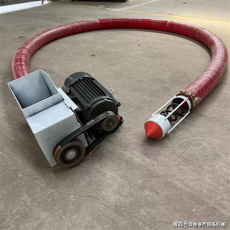 5寸8米小型吸粮机 提粮装车用软管式抽料机 可移动式装车吸谷机