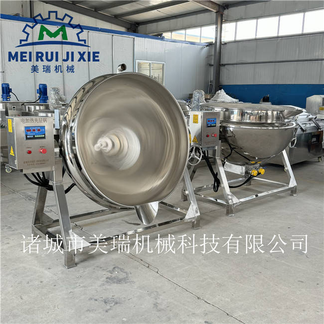 500l电加热夹层锅立式蒸汽加热夹层锅全自动大型卤肉锅厂家批发