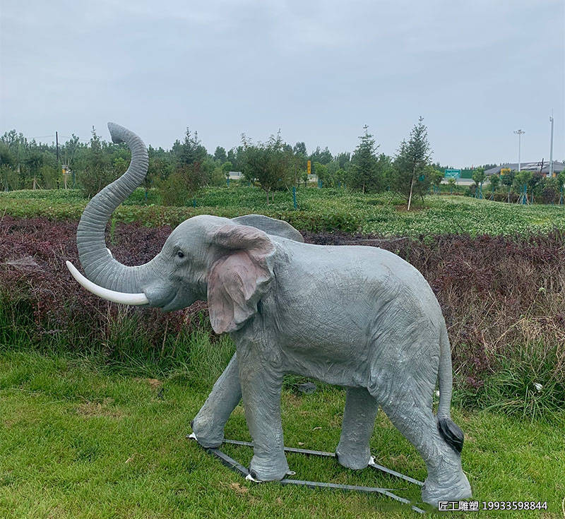 玻璃钢大象动物雕塑大型仿真装饰景观摆件