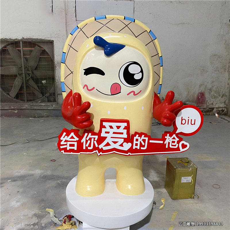 玻璃钢店铺门口吉祥物雕塑 卡通装饰摆件小品_顾客_作品_设计