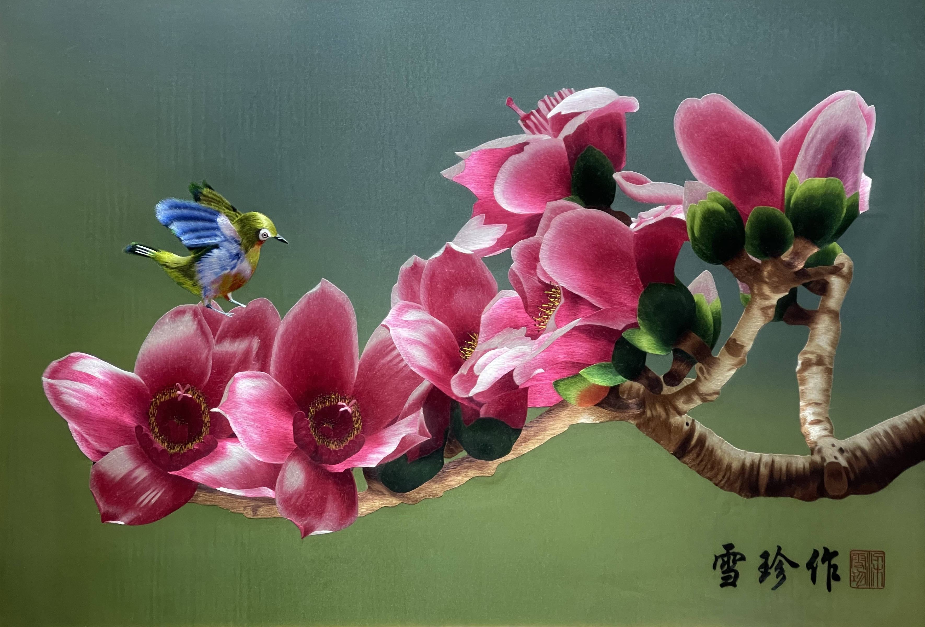 针尖上的锦绣华年广绣艺术作品展在岭南会展览馆开幕