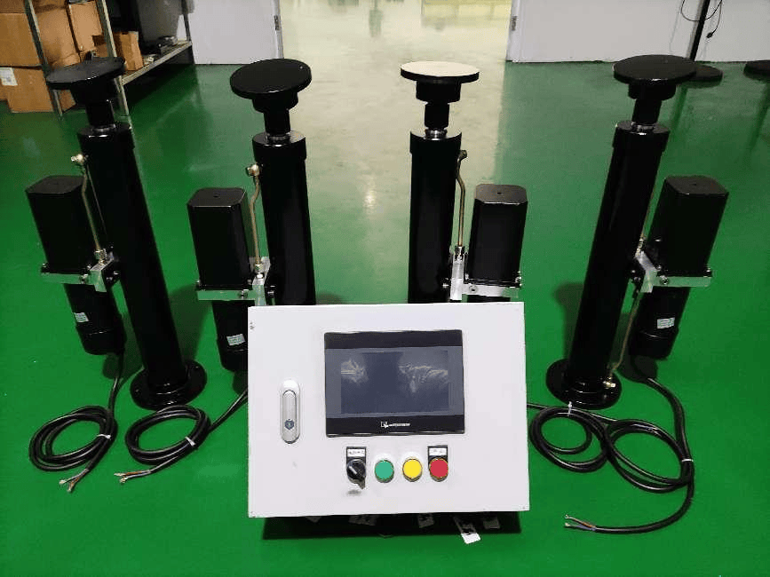 停止,报警等辅助功能,所有控制功能在调平控制器均有对应的按键或按钮