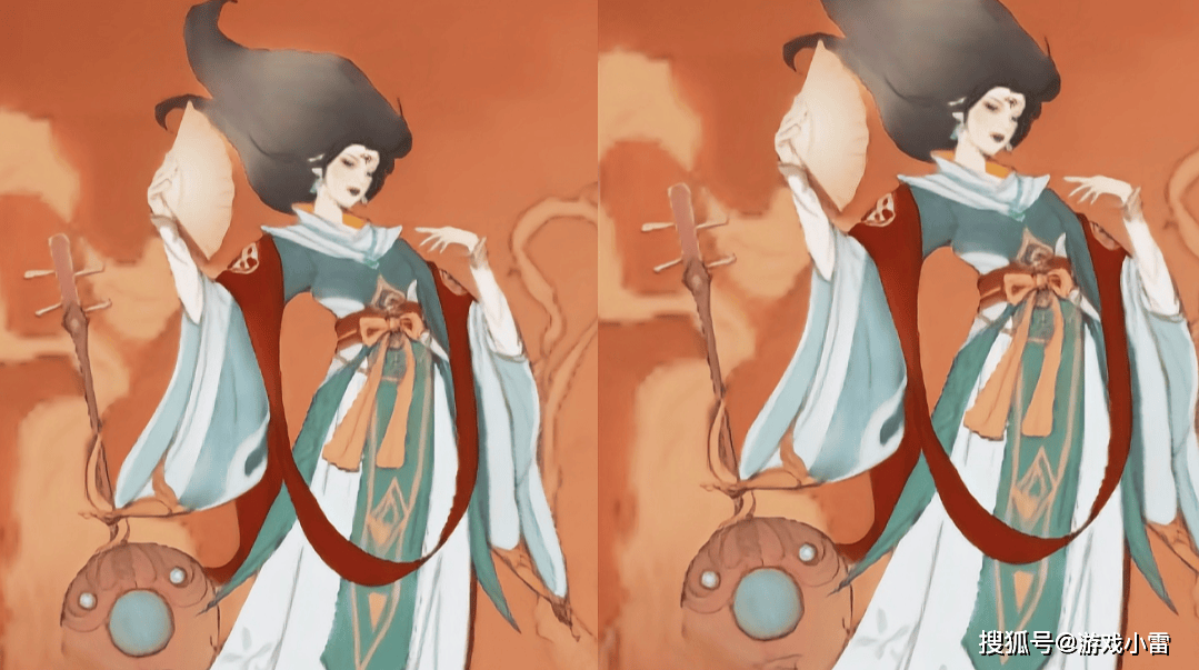 是根据史诗品质进行设计的,服装偏向于浅黄风格以及深蓝色浅