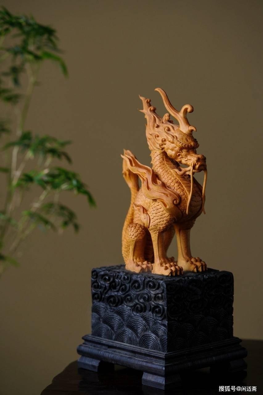龙生九子,黄杨木雕,獬豸熏香炉