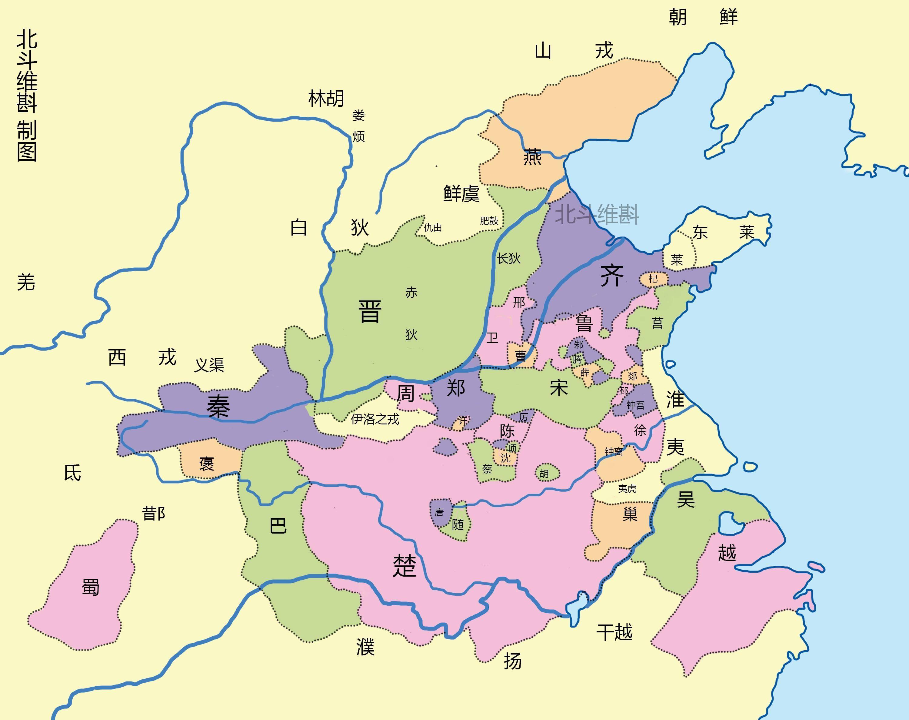 从大分裂走向大一统 通过地图了解春秋战国550年的战争