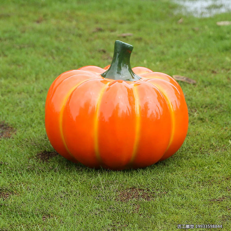 玻璃钢南瓜农作物雕塑 草坪蔬菜造型景观装饰