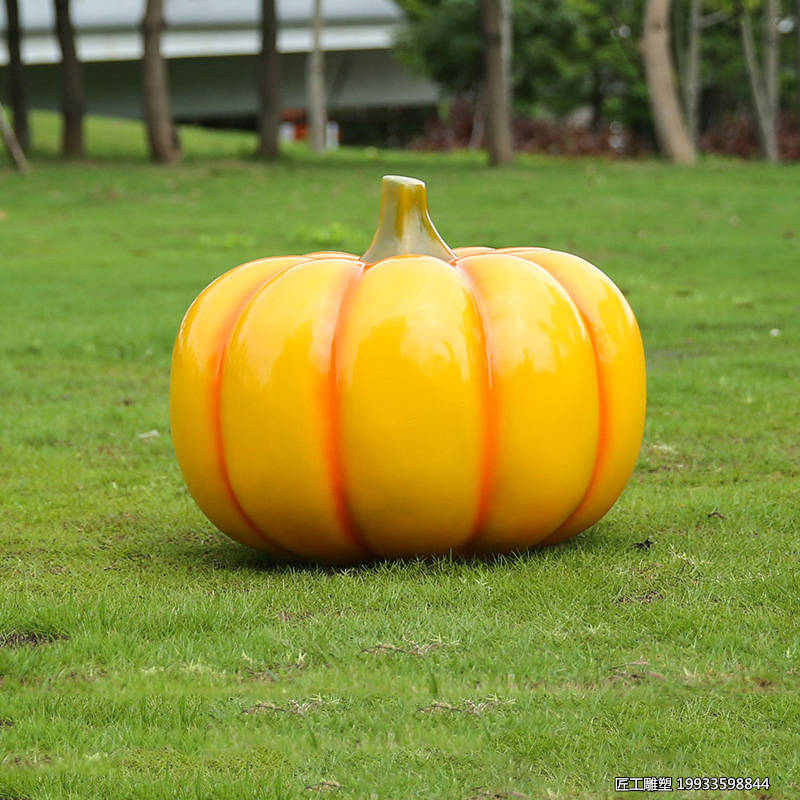 玻璃钢南瓜农作物雕塑 草坪蔬菜造型景观装饰