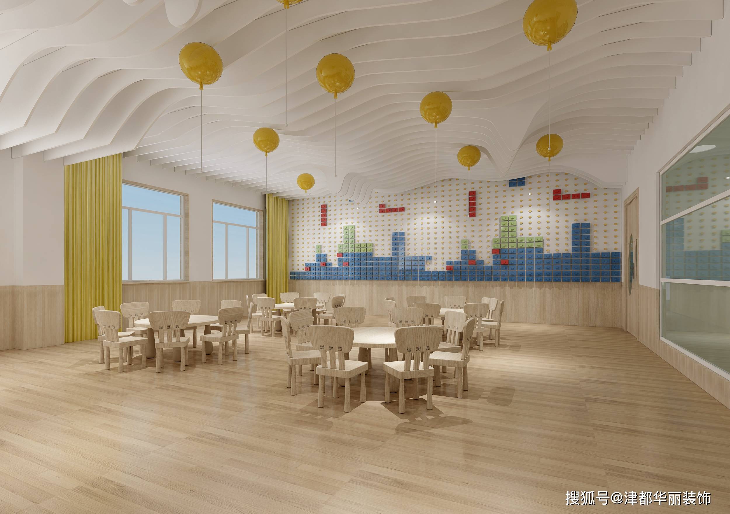 银川装修公司|津都华丽|银川童馨幼儿园装修设计方案鉴赏