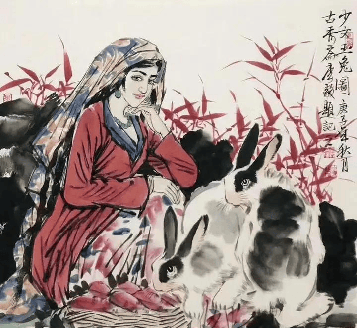 著名国画家李毅老师的异域风情美人图深入人心_女孩_礼物_人物画