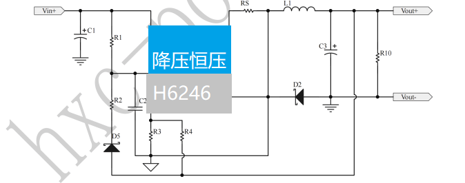 应用电路原理图:在典型应用方面,h6246可以应用于模块供电,小家电电源