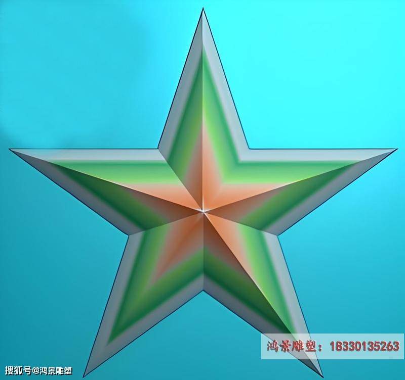 代表着团结,勇气和胜利:不锈钢五角星主题雕塑