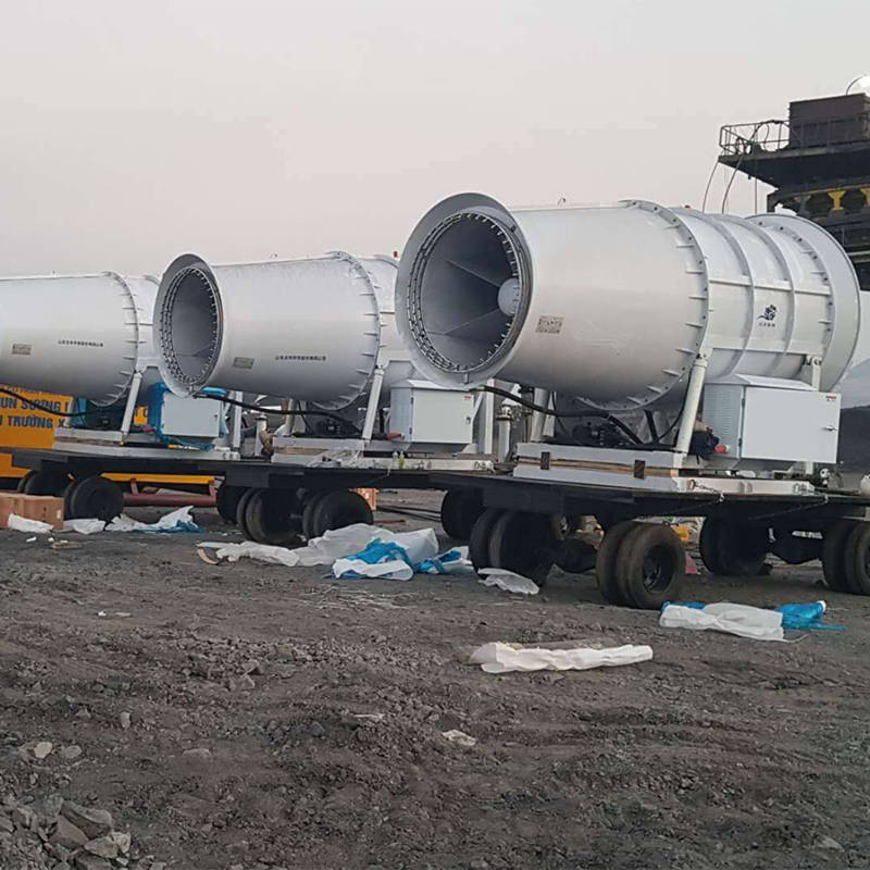 在矿山领域,雾炮机能够覆盖矿山的各个角落,有效降低矿石开采和运输