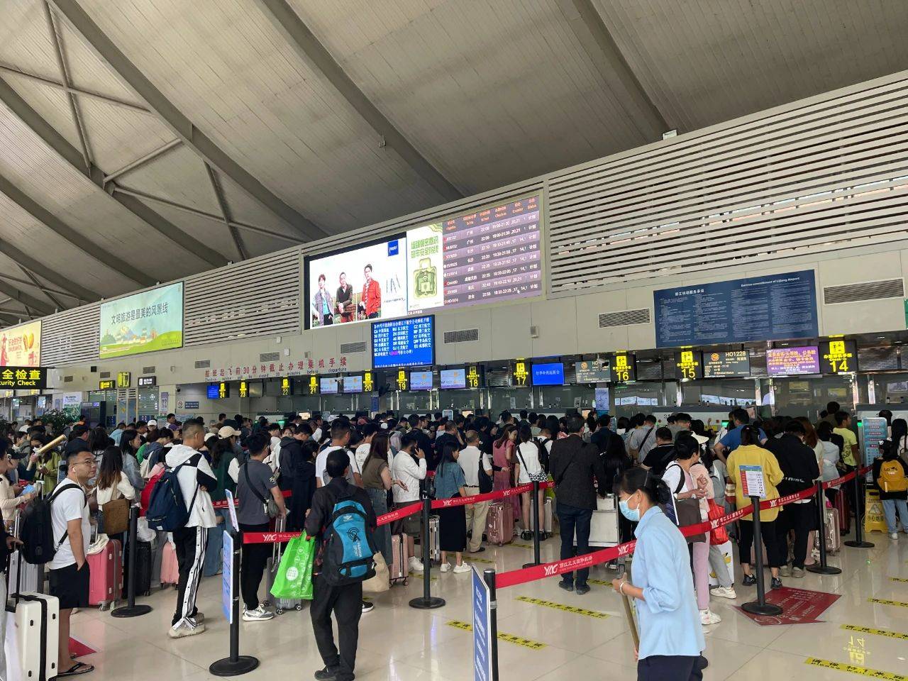 端午假期,丽江机场安全运送近5.9万旅客