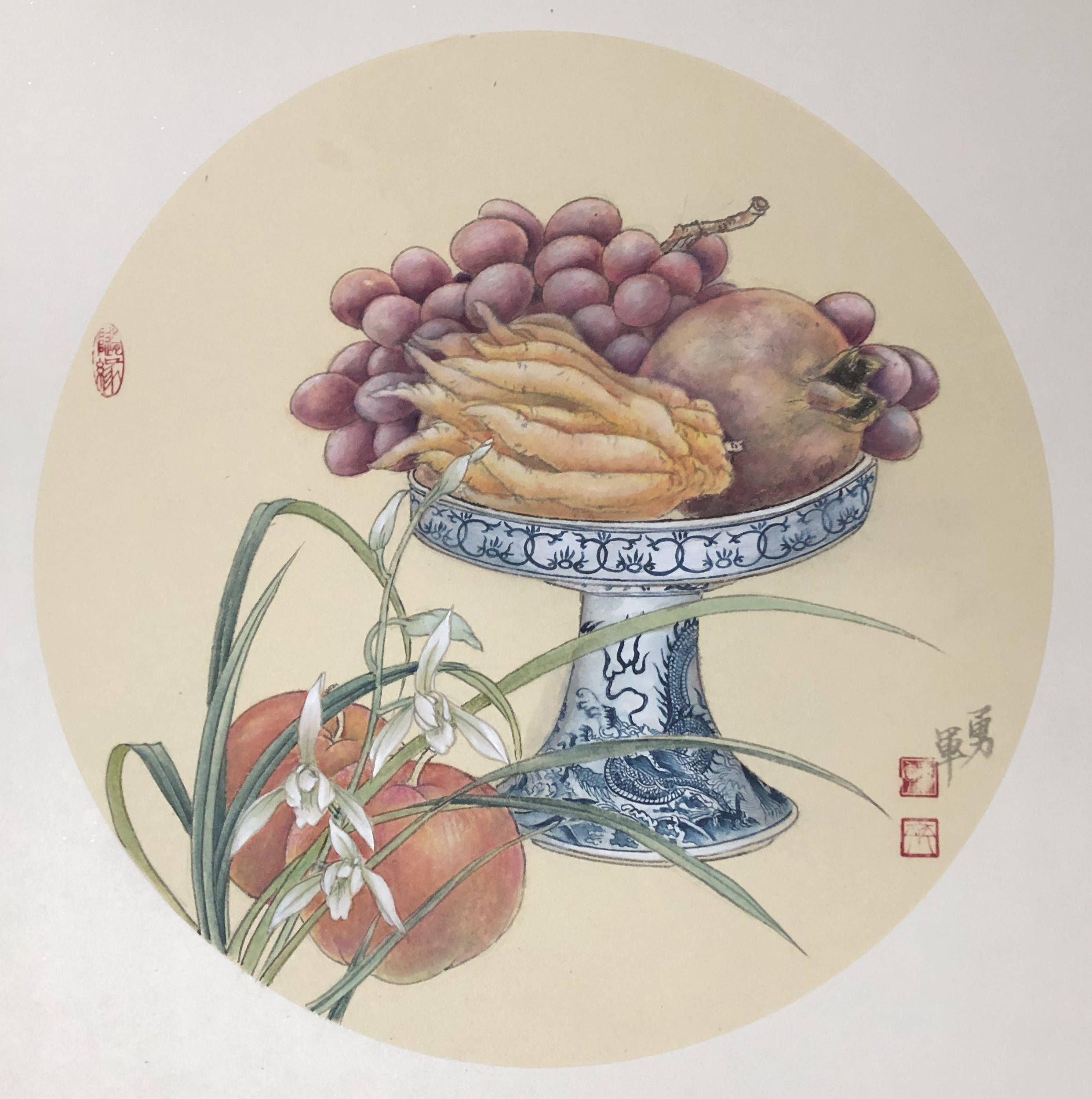 中国美术家齐勇军工笔画作品欣赏