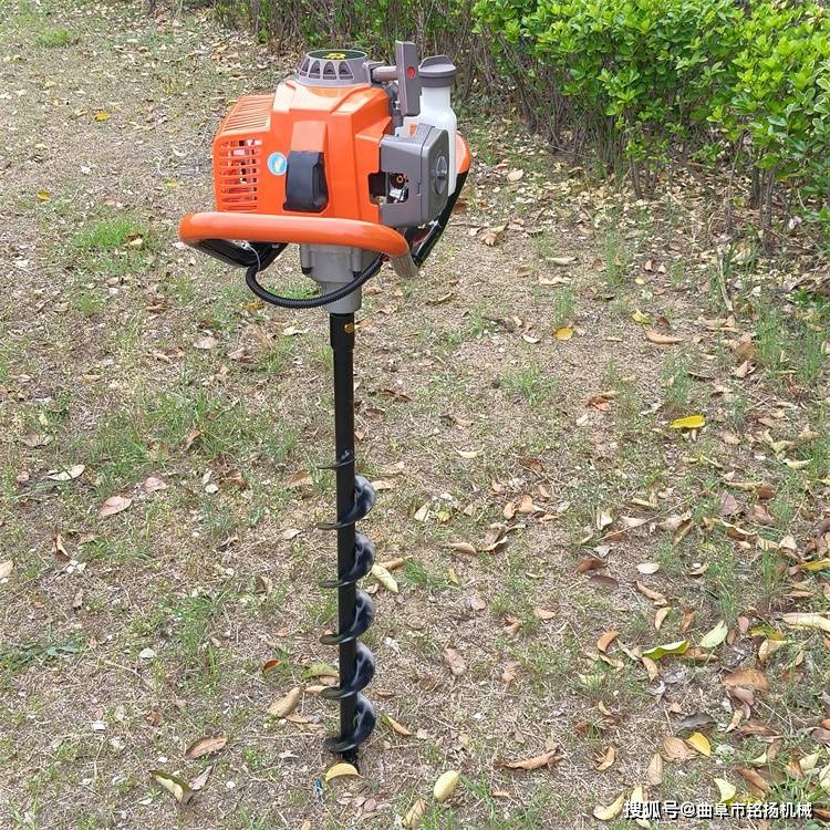 汽油二冲程地钻机 硬土质专用植树挖坑机 手推式独轮打眼机