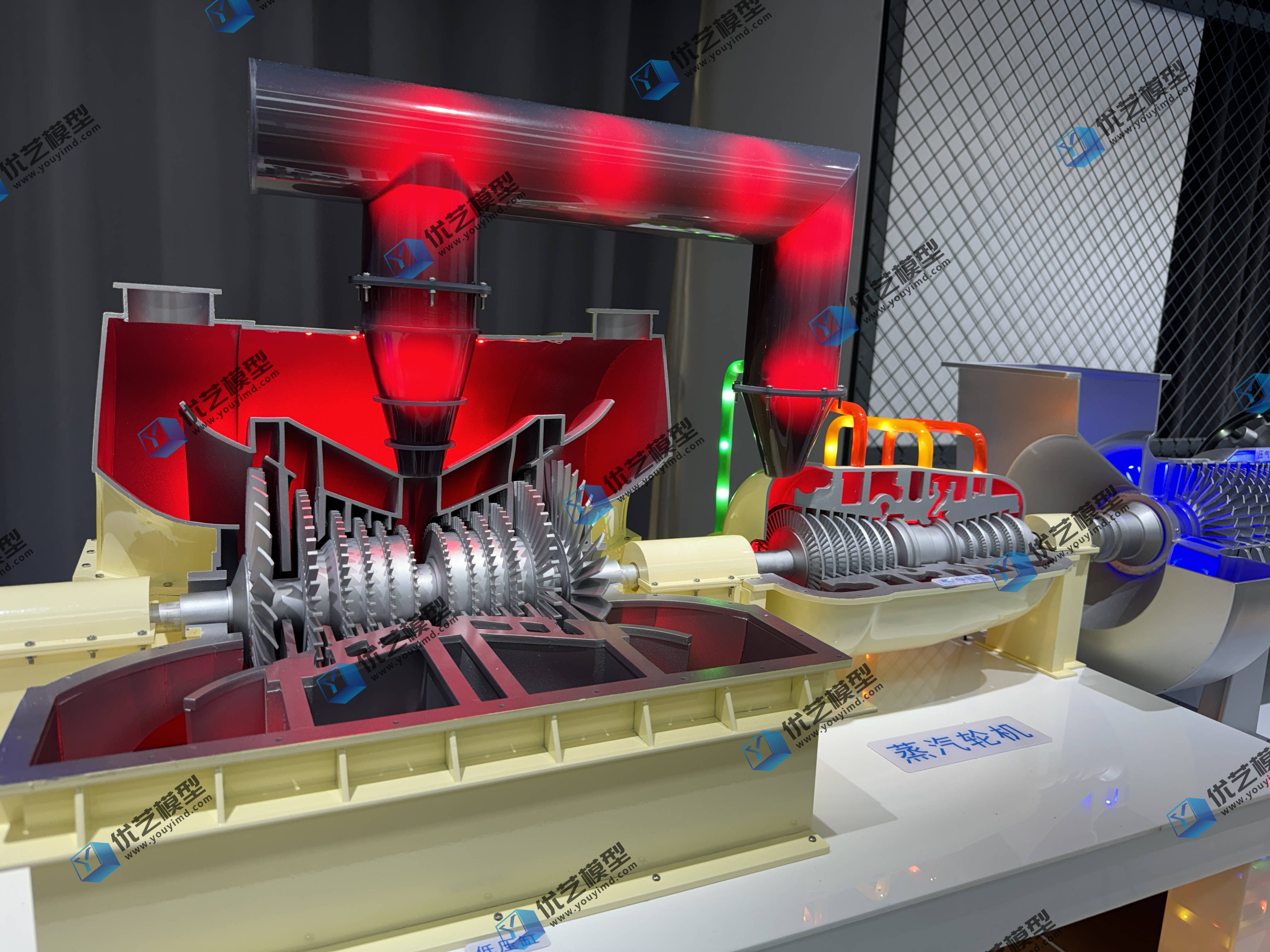 燃气轮机模型燃气轮机制作型号为三菱m701f4机组;燃气蒸汽联合循环