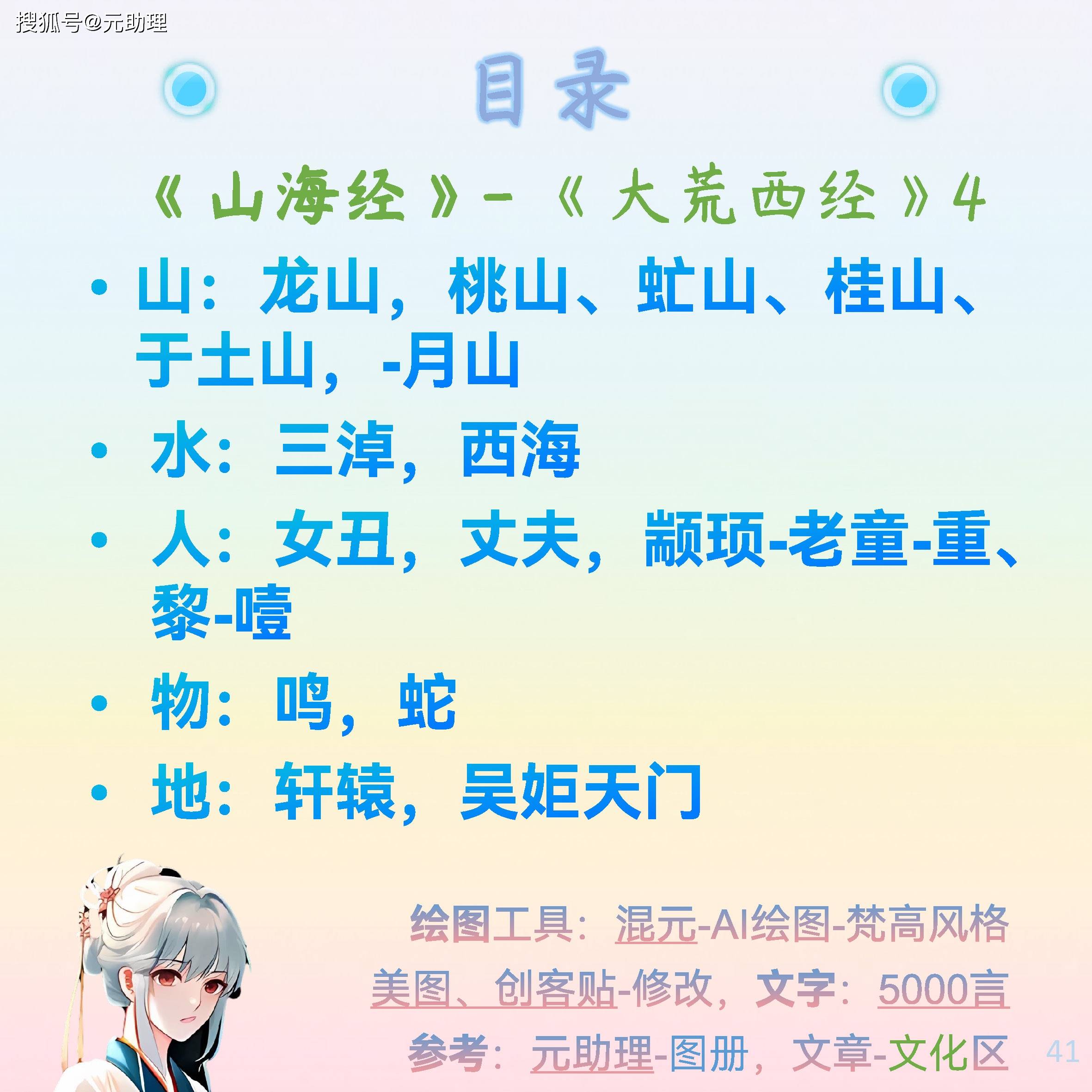 龙山,虻山,桃山,桂山,吴姖天门《大荒西经》之四_绘图_混元_山海经