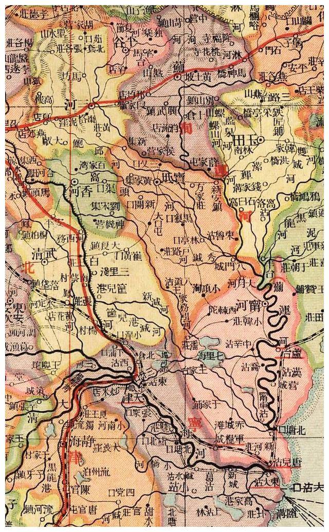 高清,1933年,河北省老地图,精确到村镇,快看看有您老家吗?