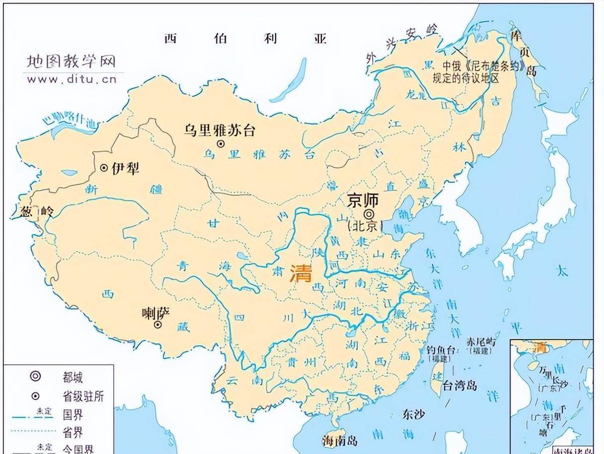 清朝前期我国新疆的面积比现在还要大?