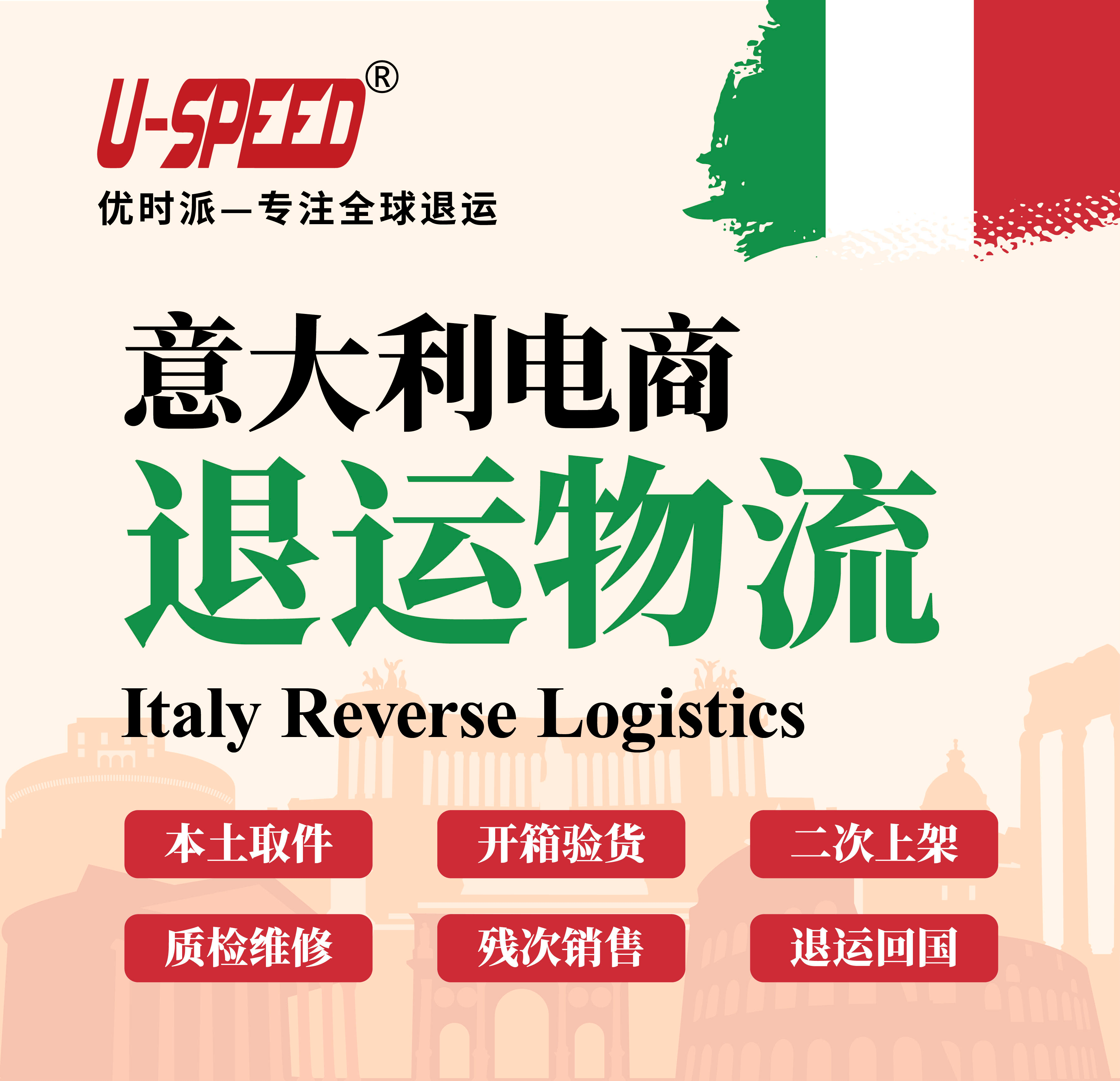 优时派意大利退运物流服务 意大利电商退件物流有哪些?流程是怎么样的?