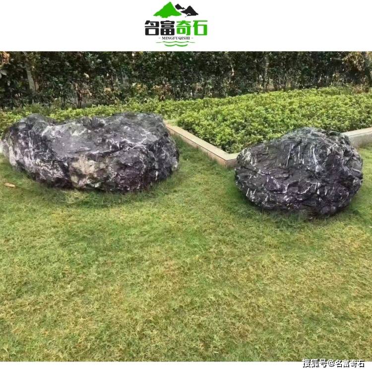 大理黑山石现代景观,大理吨位黑山石_假山_庭院_石头