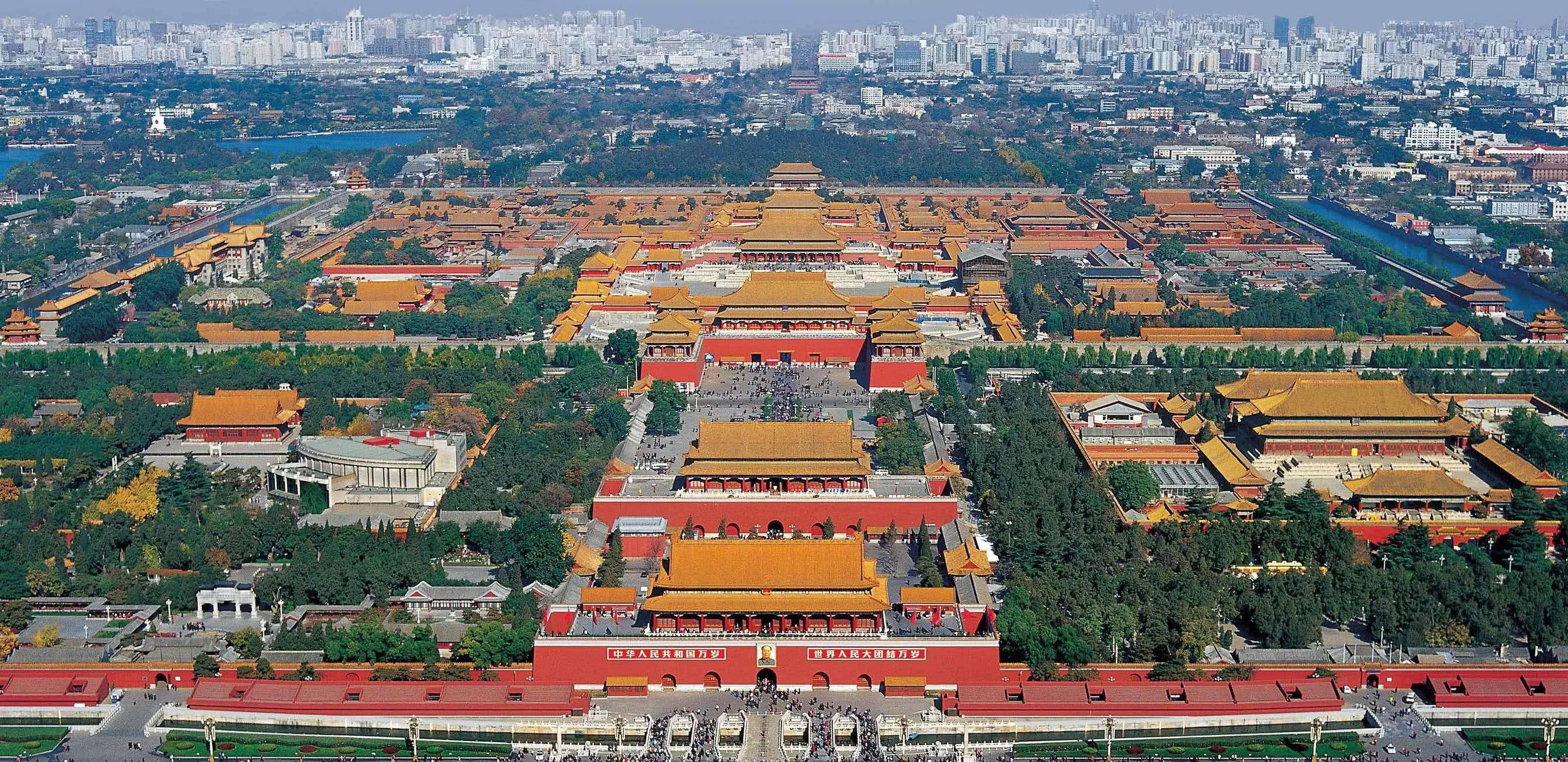 故宫全景图高清鸟瞰图图片