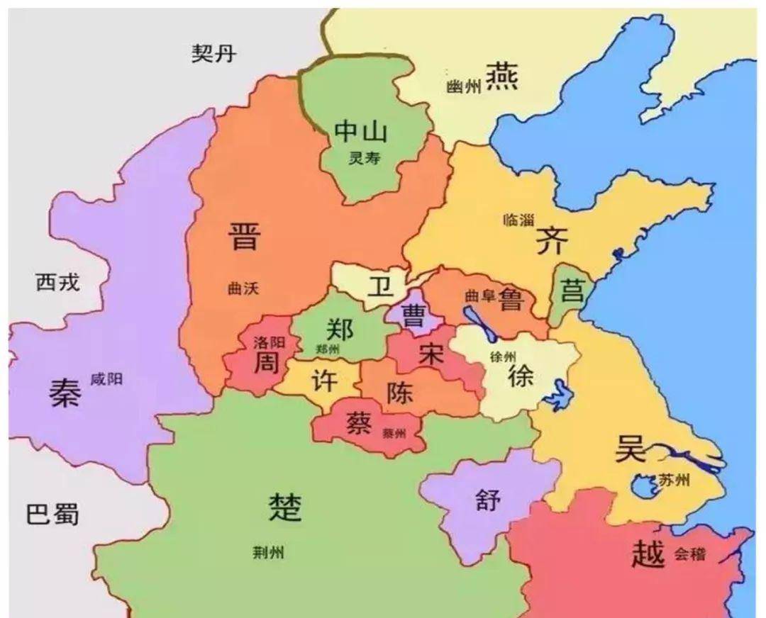 春秋吴越争霸地图图片