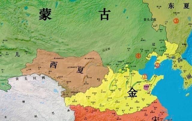 金国蒙古南宋地图图片